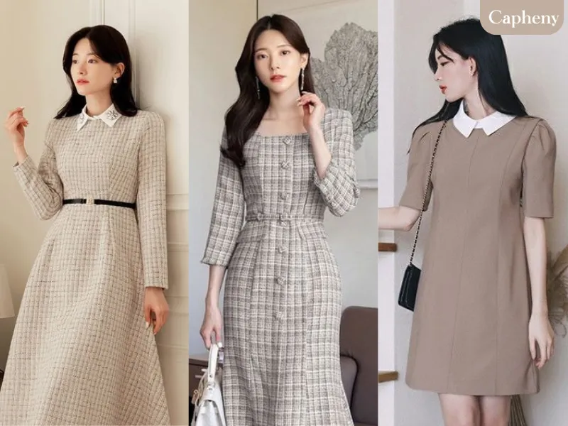 Mini Dress ชุดเดรส Mint Ruffle Pleated Dress ของ capheny