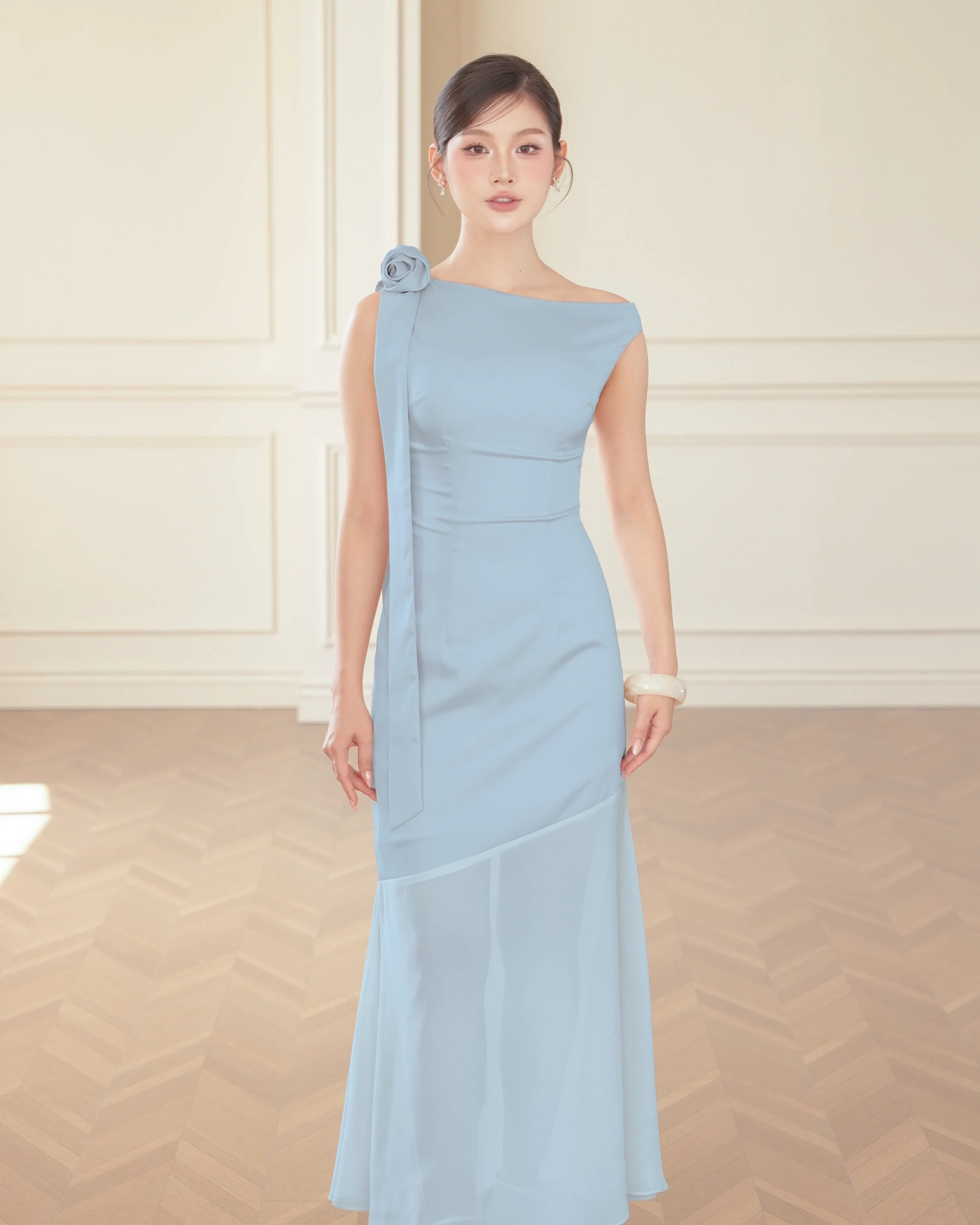 Blue Iris Asymmetric Dress C102512 (1)