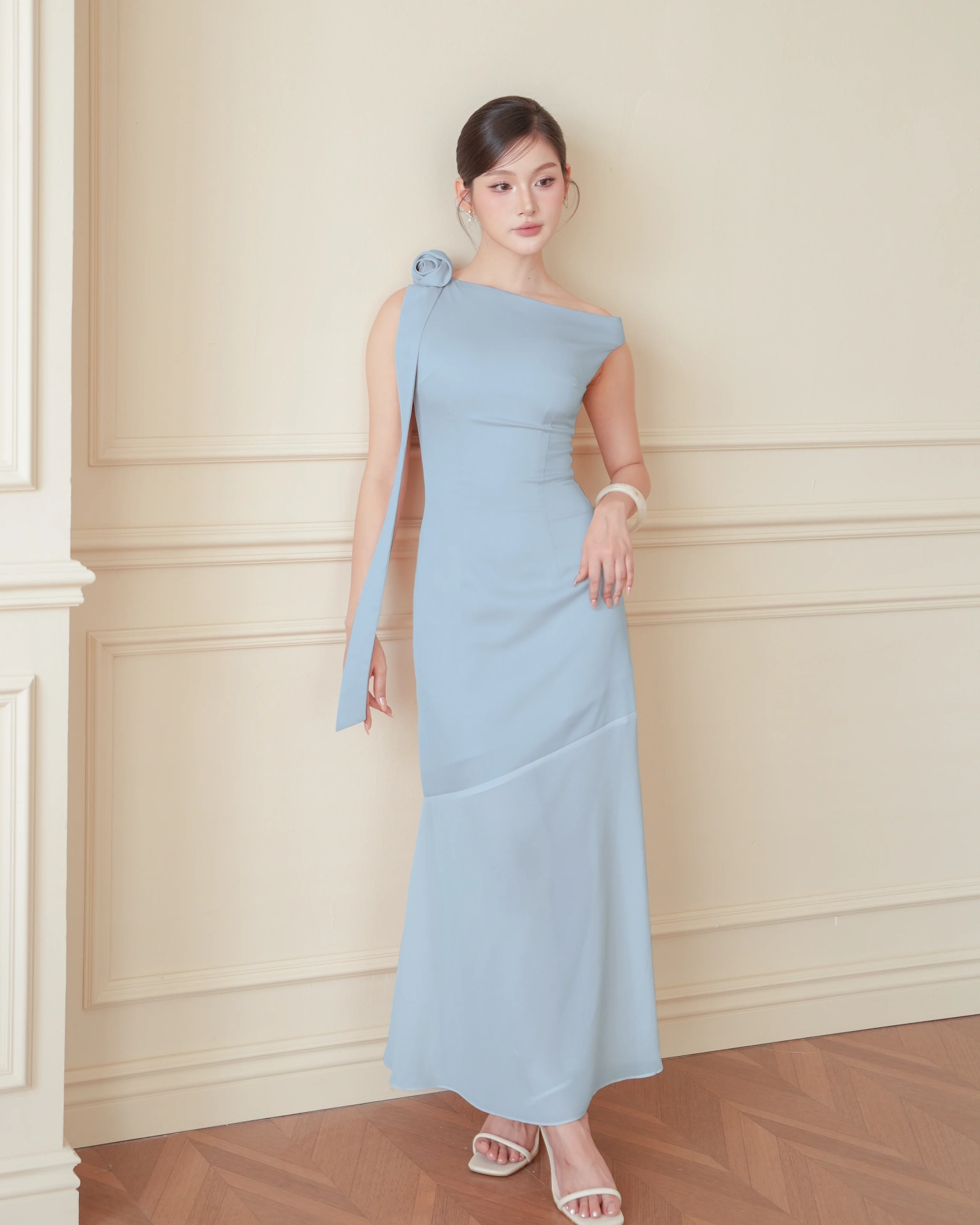 Blue Iris Asymmetric Dress C102512 (4)