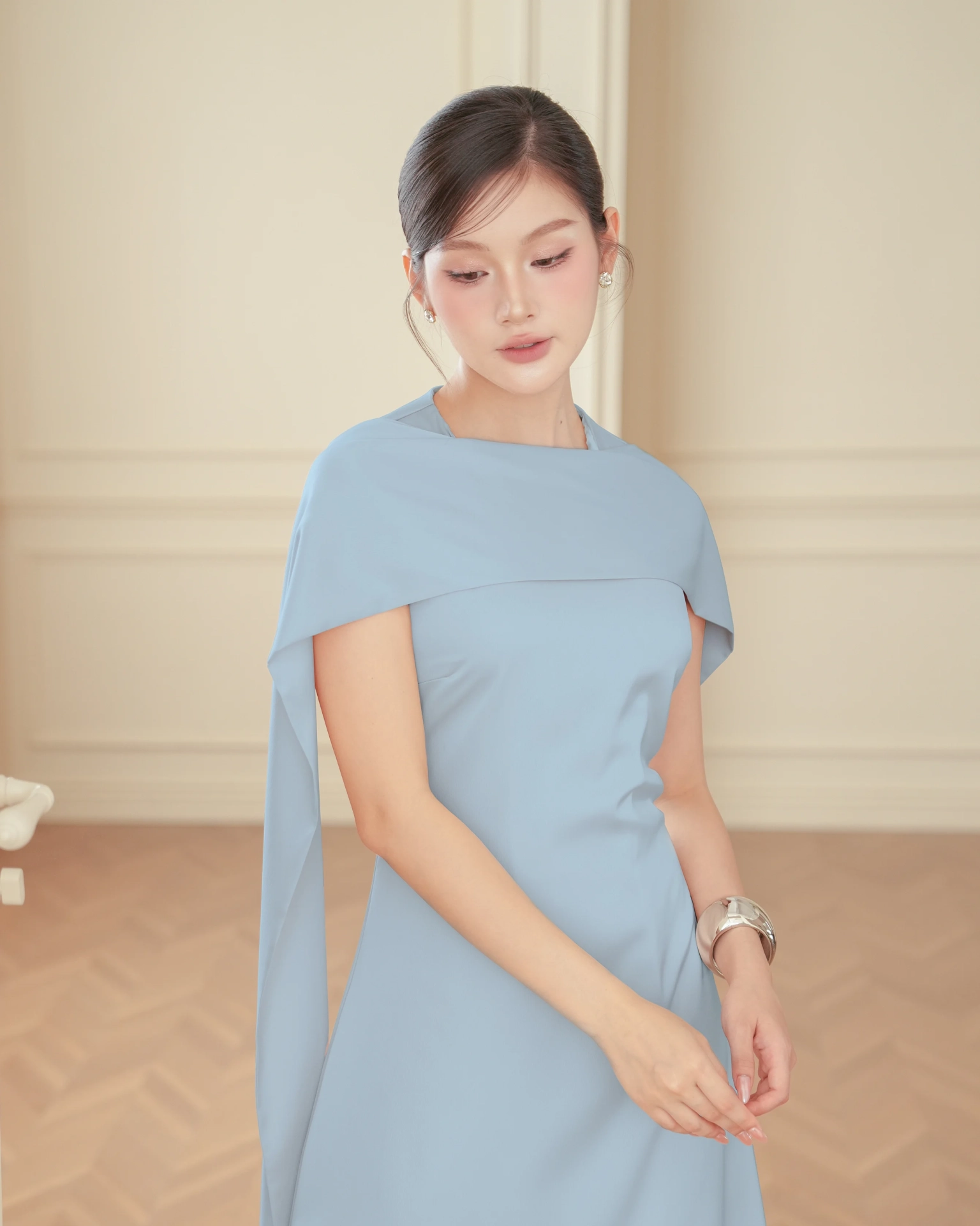 Blue Mira Modest Scarf Dress C102505 (4)