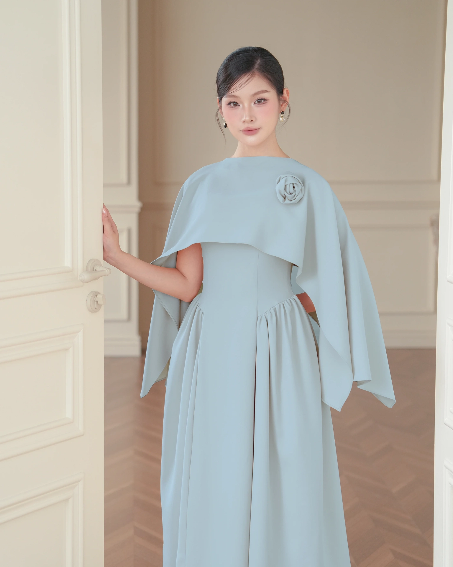 Blue Siena Cape Dress Set C102504 (2)