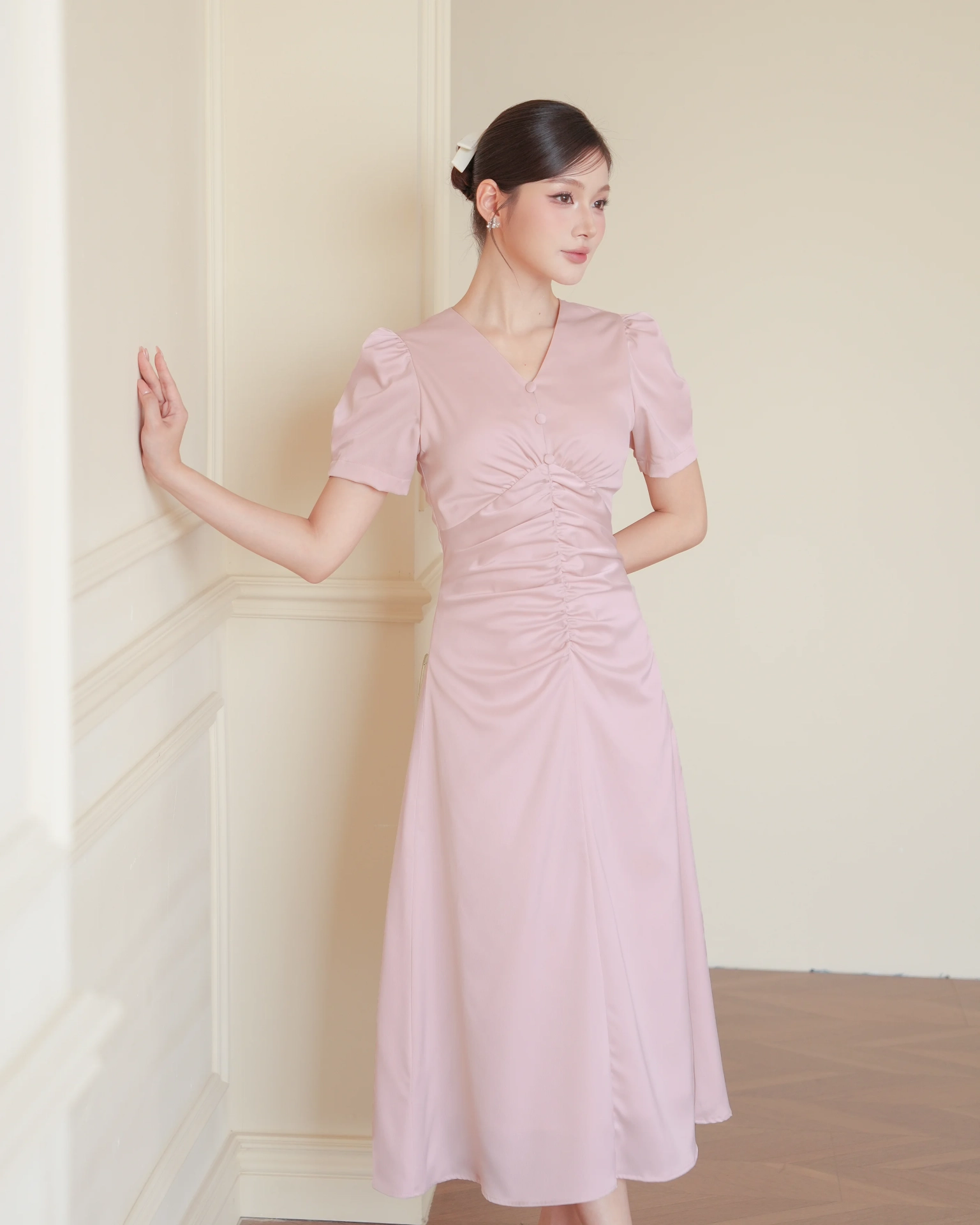 Pink Airi Ruched Front C102515 (1)