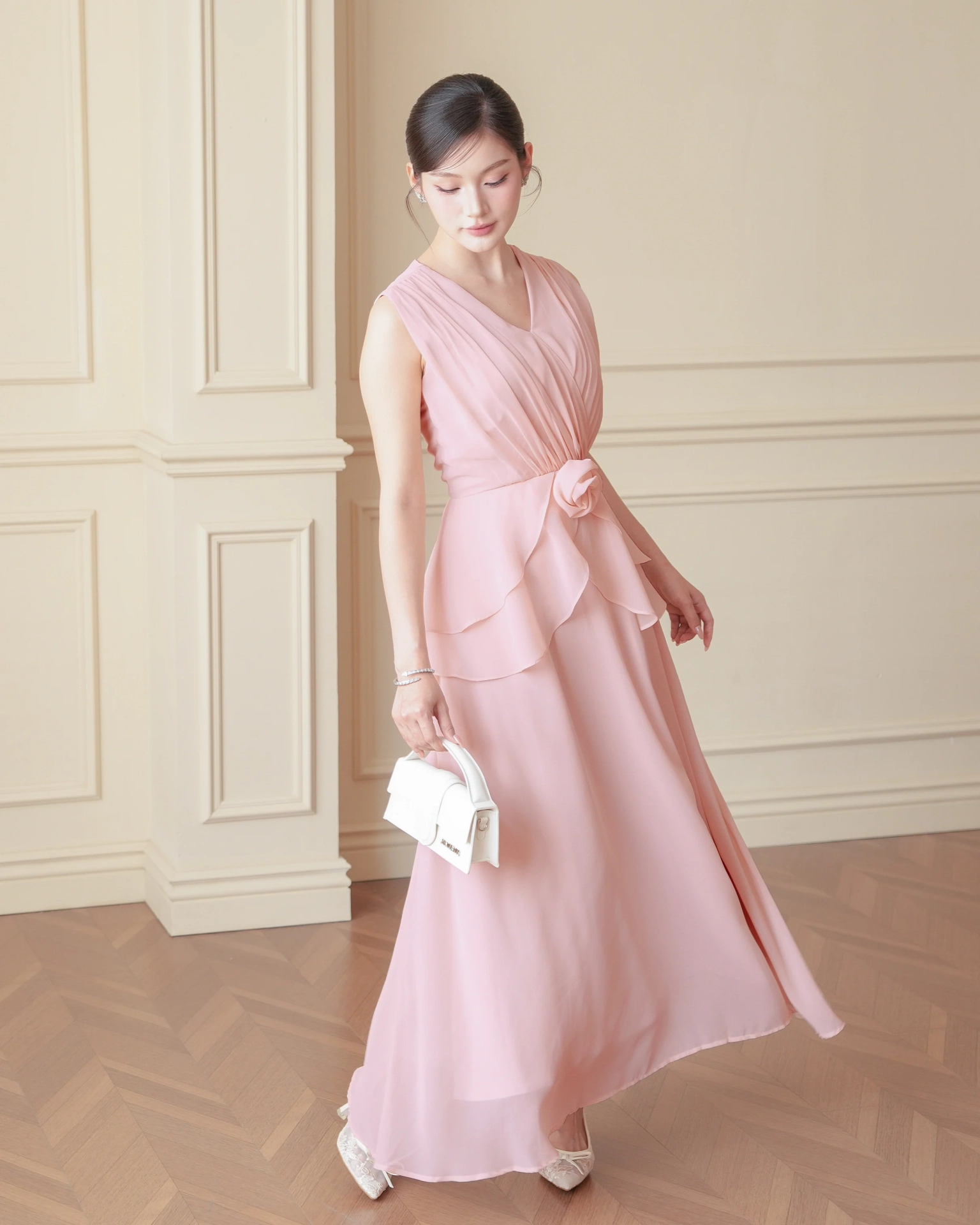 Pink Amily Tiered Dress C102514 (3)
