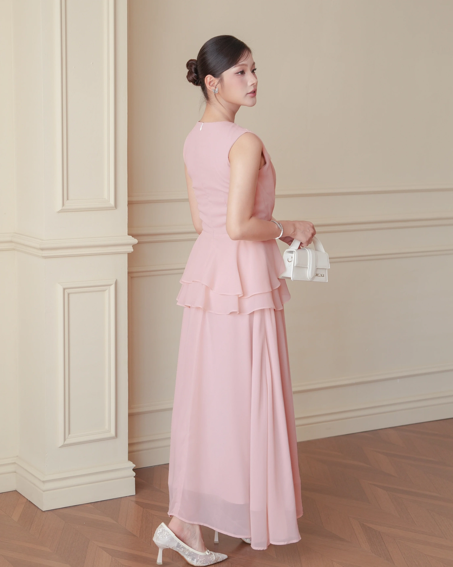 Pink Amily Tiered Dress C102514 (5)