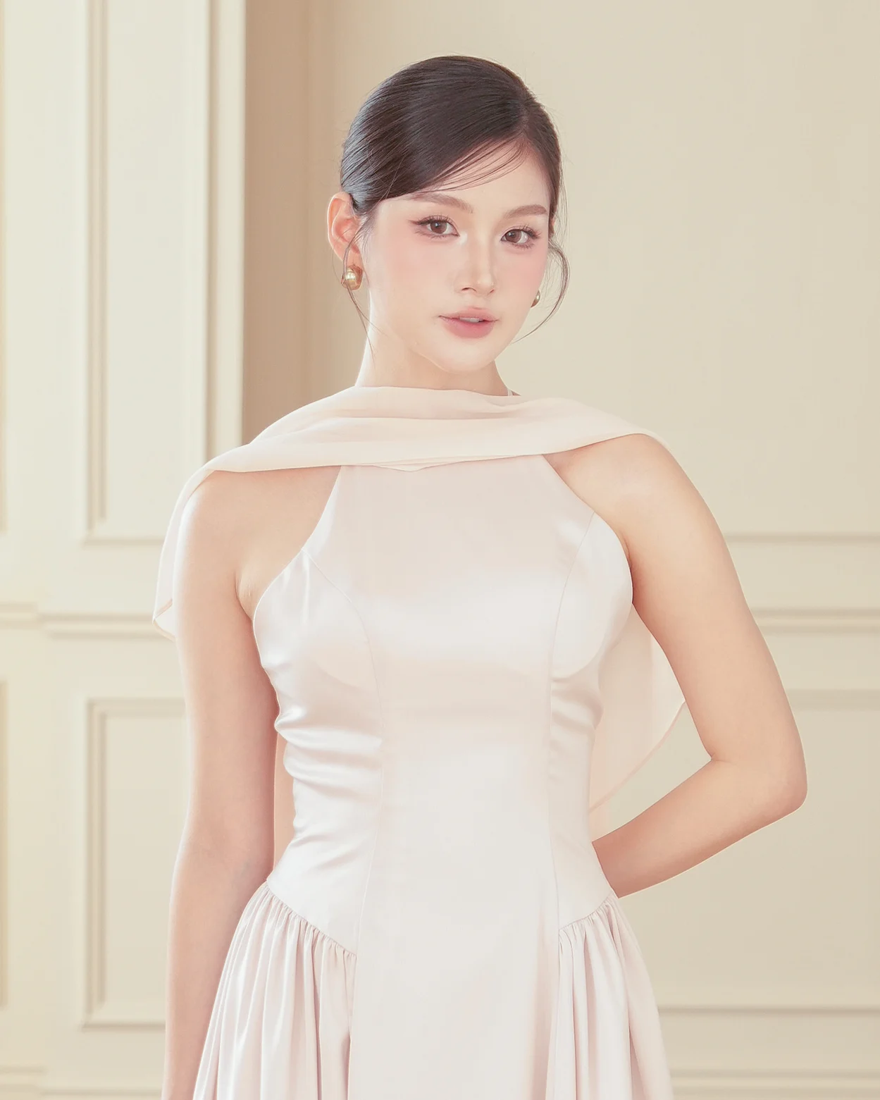 White Elise Cape Maxi Dress C102501 (6)