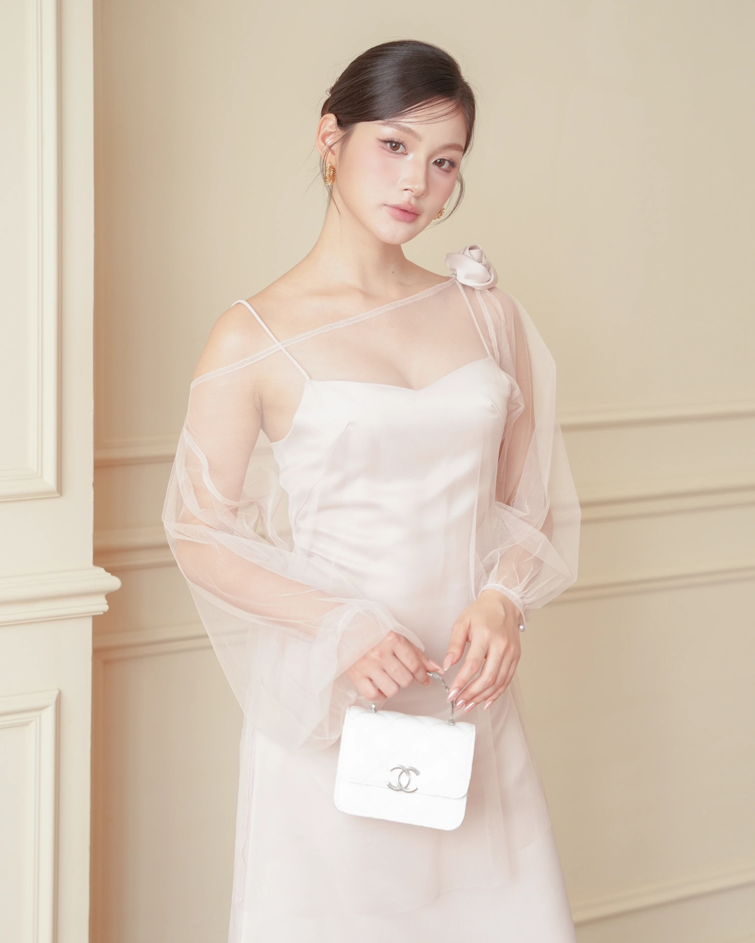 ชุดราตรี ชุดเดรสออกงาน สีทอง สีเบจ | Juliette Cami Dress