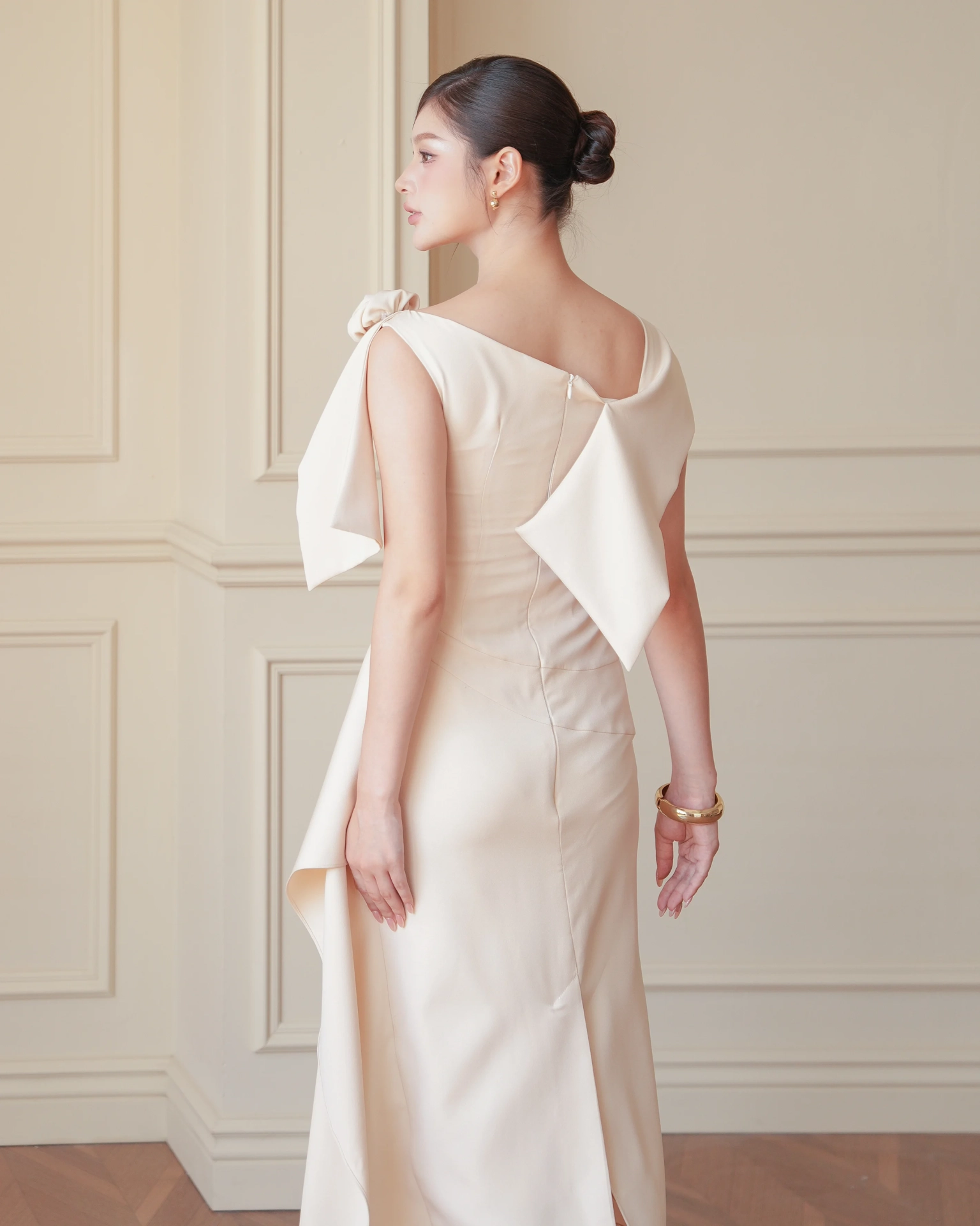 White Lyra Off-Shoulder Draped Dress C102506 (10)