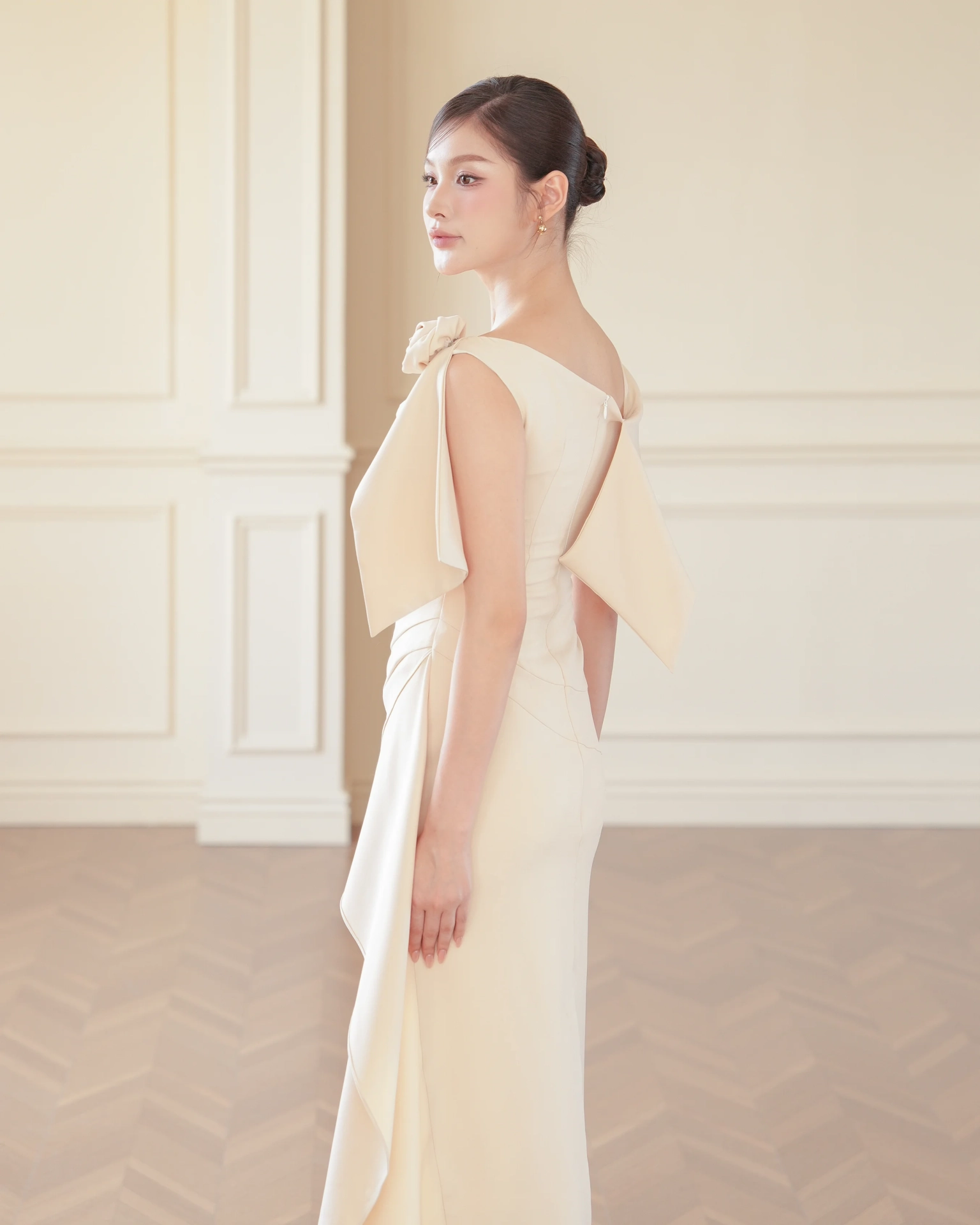 White Lyra Off-Shoulder Draped Dress C102506 (6)