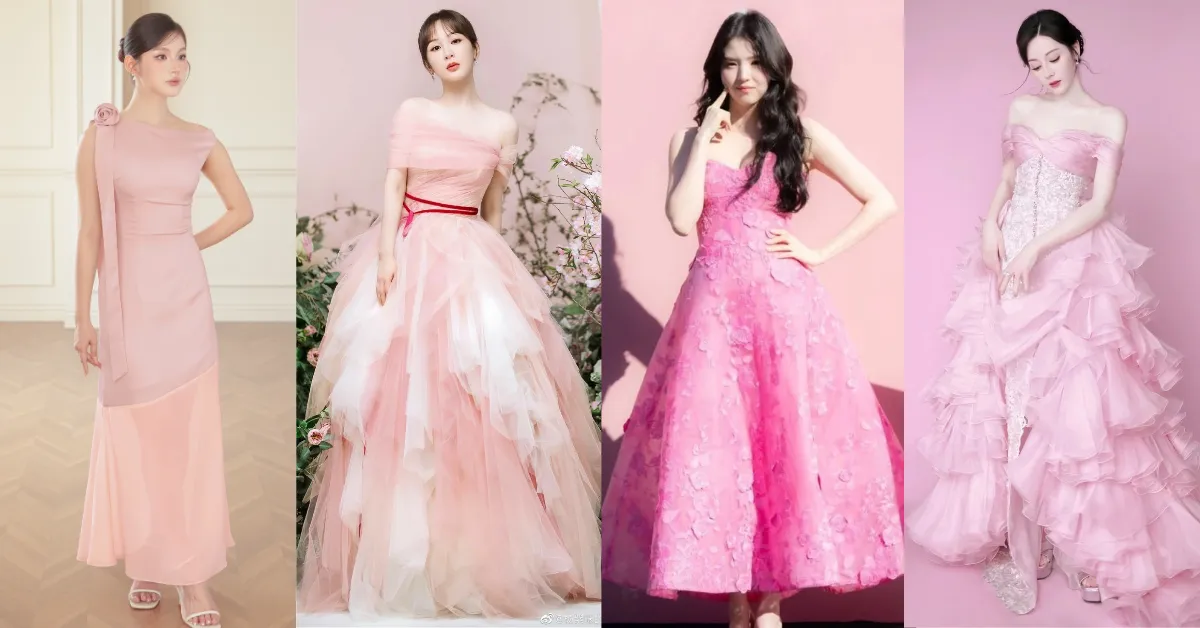 30 ไอเดีย ชุดราตรีสีชมพู หวานละมุน มีสไตล์ไม่ซ้ำใคร