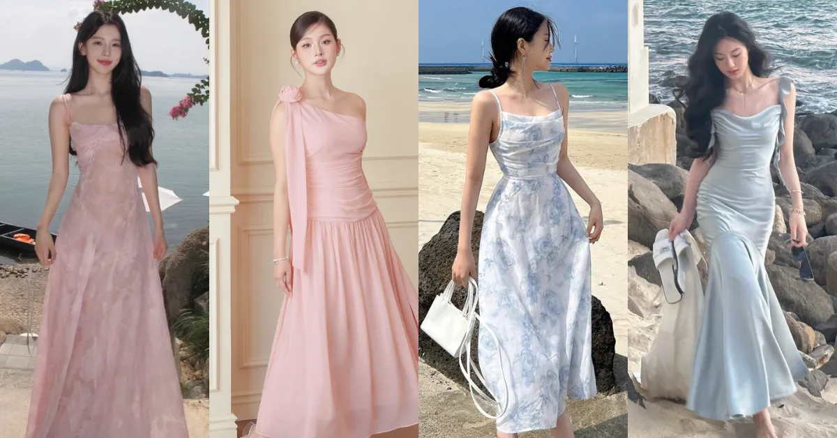 15 ไอเดีย ชุดไปงานแต่งริมทะเล สวยเก๋นำเทรนด์ ถ่ายรูปมุมไหนก็ปัง