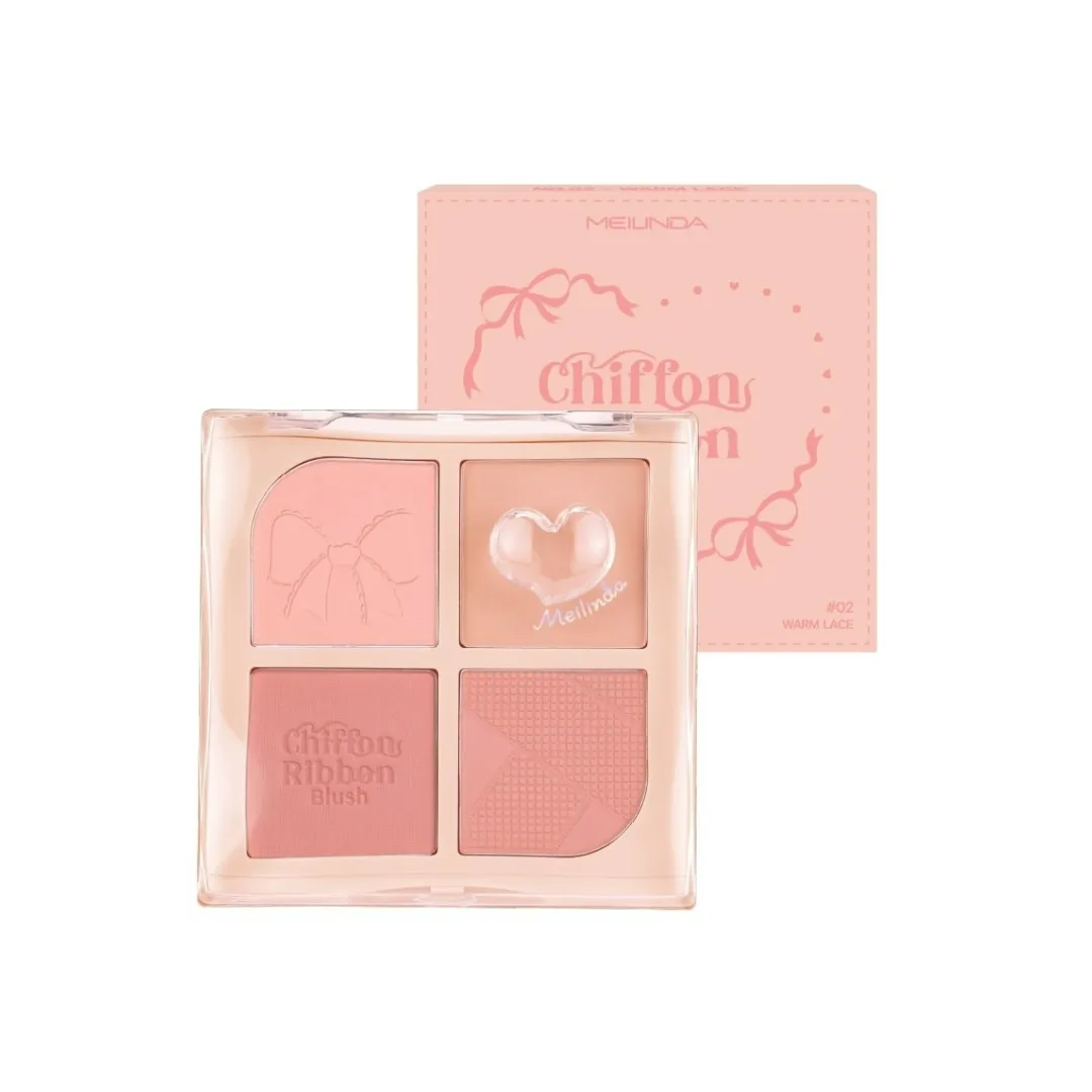 Meilinda Chiffon Ribbon Blush สี #02 Warm Lace